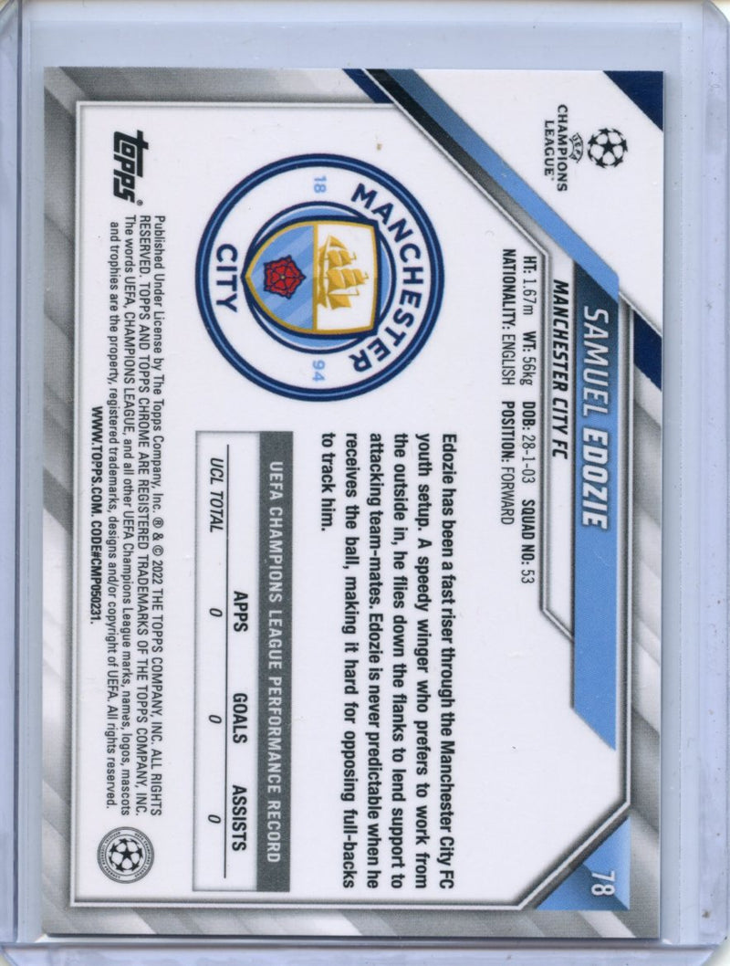 2021-22 Topps Chrome UEFA CL Samuel Edozie