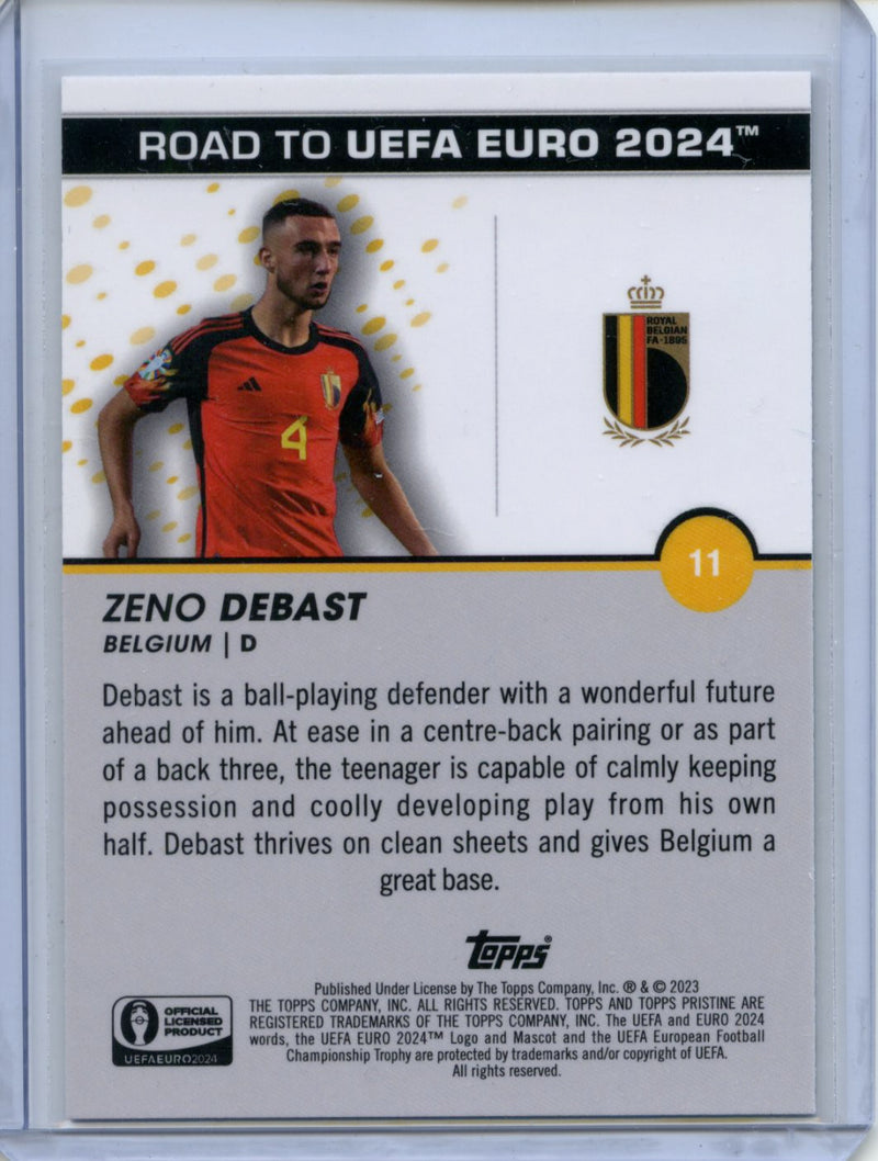 2023-24 Topps Pristine Road To Euro Zeno Debast