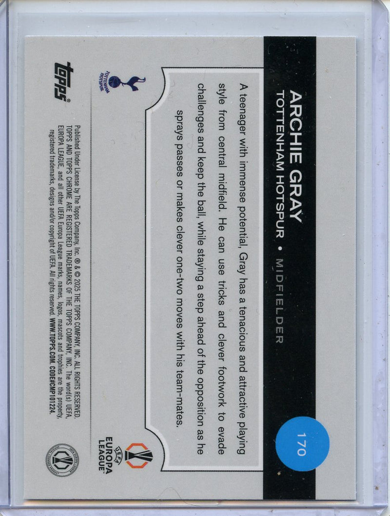 2024-25 Topps Chrome UEFA Club Comps Archie Gray Speckle
