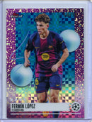2025-26 Topps Finest UEFA Club Comps Fermin Lopez Blue Checkerboard 69/75