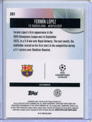 2025-26 Topps Finest UEFA Club Comps Fermin Lopez Blue Checkerboard 69/75