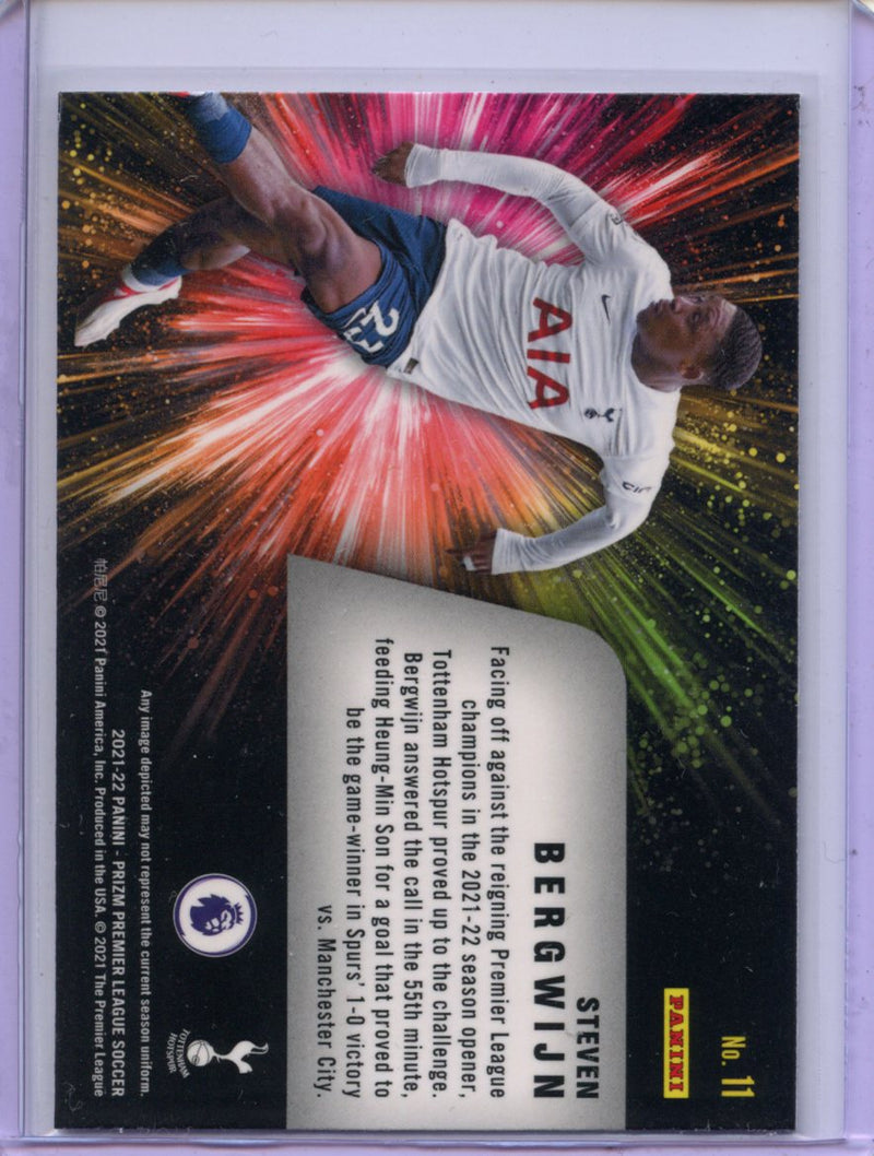 2021-22 Prizm Premier League Steven Bergwijn Fireworks