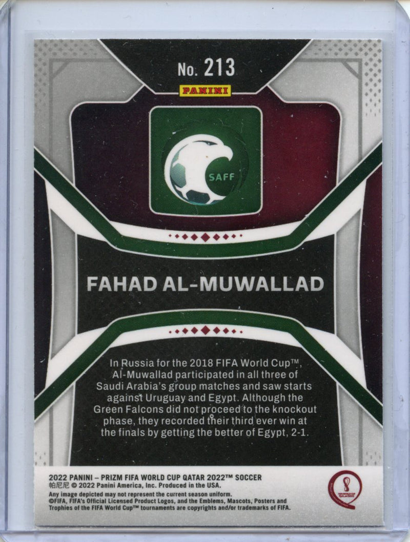 2022 Panini Prizm FIFA World Cup Qatar Fahad Al-Muwallad