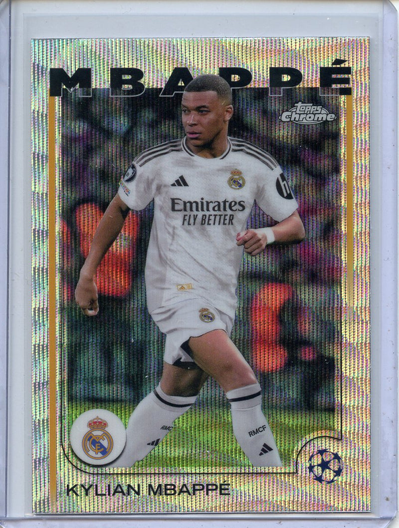 2024-25 Topps Chrome UEFA Club Comps Kylian Mbappe Wave