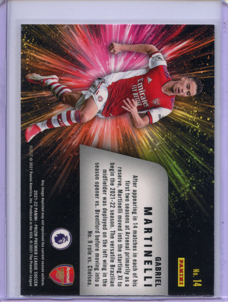 2021-22 Prizm Premier League Gabriel Martinelli Fireworks