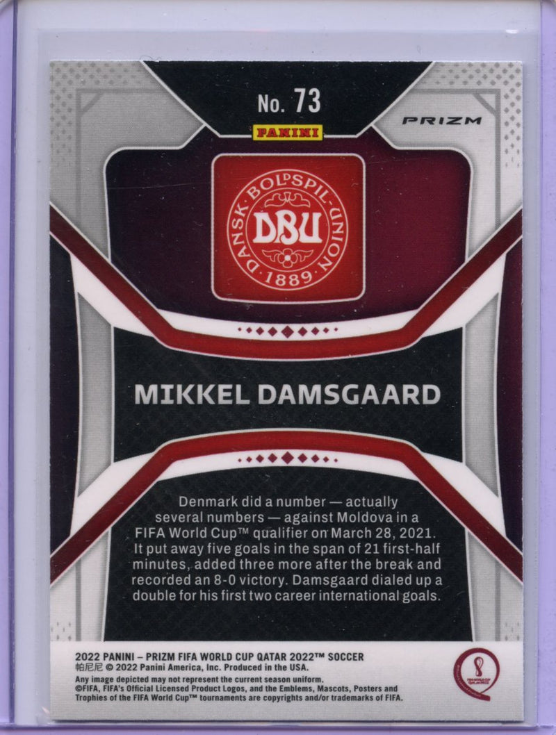 2022 Panini Prizm FIFA World Cup Qatar Mikkel Damsgaard Hyper Prizm