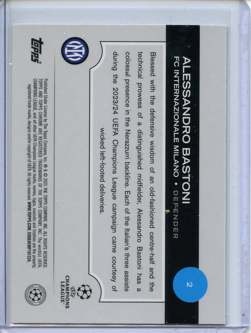 2024-25 Topps Chrome UEFA Club Comps Alessandro Bastoni Wave