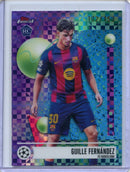 2025-26 Topps Finest UEFA Club Comps Guille Fernandez Purple Checkerboard 102/150