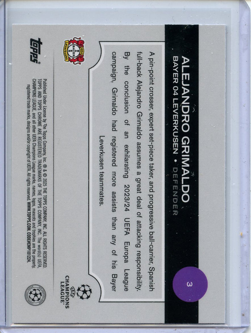 2024-25 Topps Chrome UEFA Club Comps Alejandro Grimaldo Wave