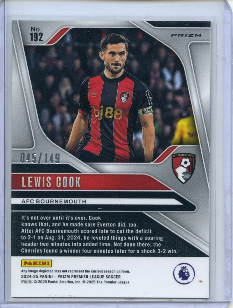 2024-25 Panini Prizm Premier League Lewis Cook Pink Breakaway 45/149