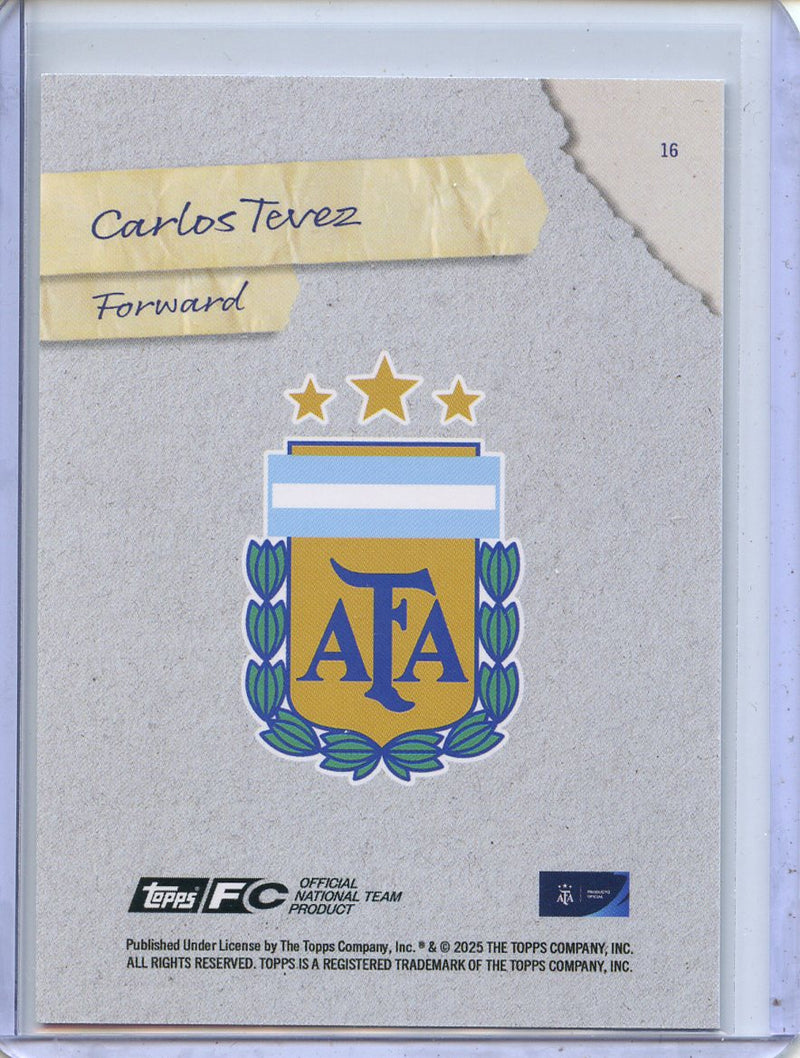 2025 Topps Focus Argentina Carlos Tevez Snapshots