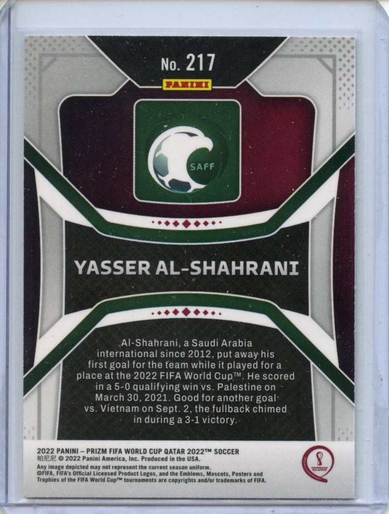 2022 Panini Prizm FIFA World Cup Qatar Yasser Al-Shahrani