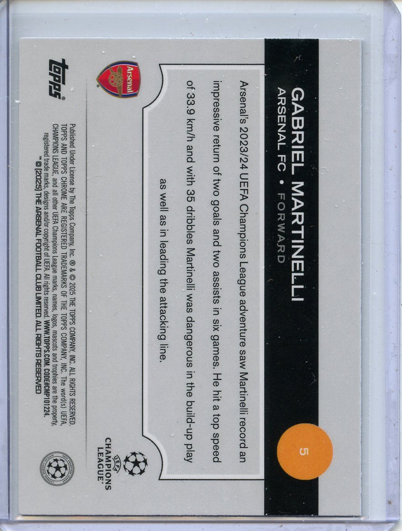2024-25 Topps Chrome UEFA Club Comps Gabriel Martinelli Wave