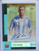 2026 Topps Argentina Team Set Walter Samuel First Team Autographs Gold Foil 15/50