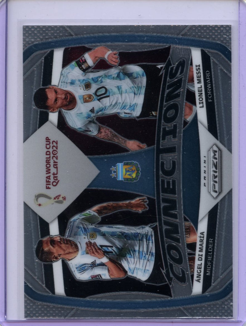 2022 Panini Prizm FIFA World Cup Qatar Angel Di Maria/Lionel Messi Connections