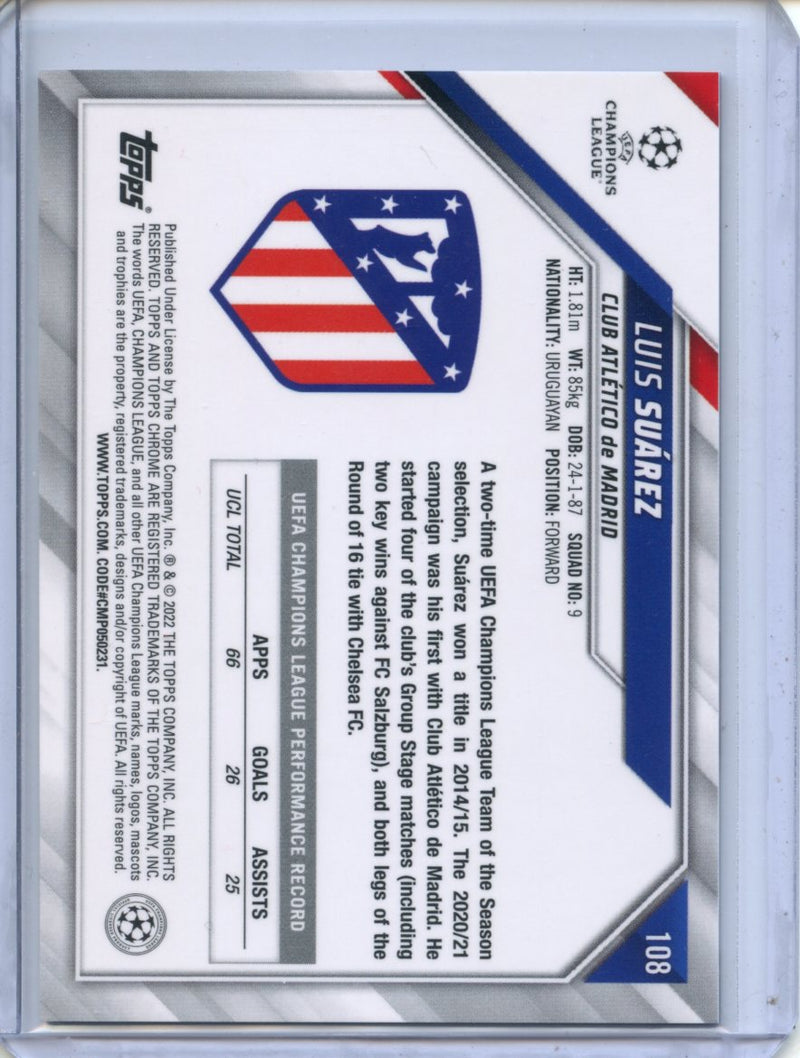 2021-22 Topps Chrome UEFA CL Luis Suarez