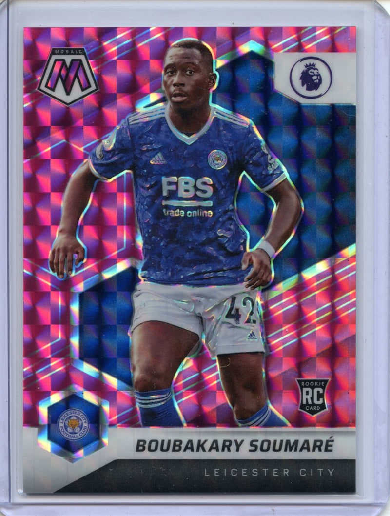 2021-22 Panini Mosaic EPL Boubakary Soumare Pink Mosaic 2/25