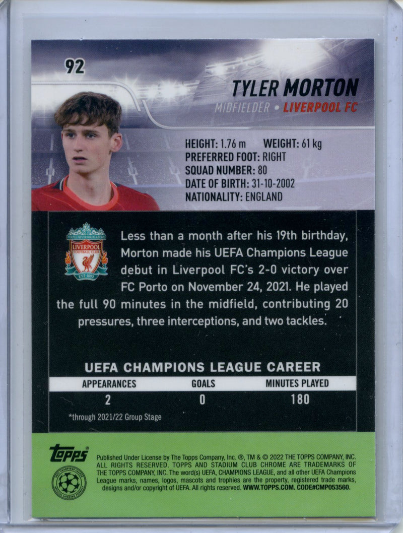 2021-22 Topps Stadium Club Chrome UEFA Champions League Tyler Morton