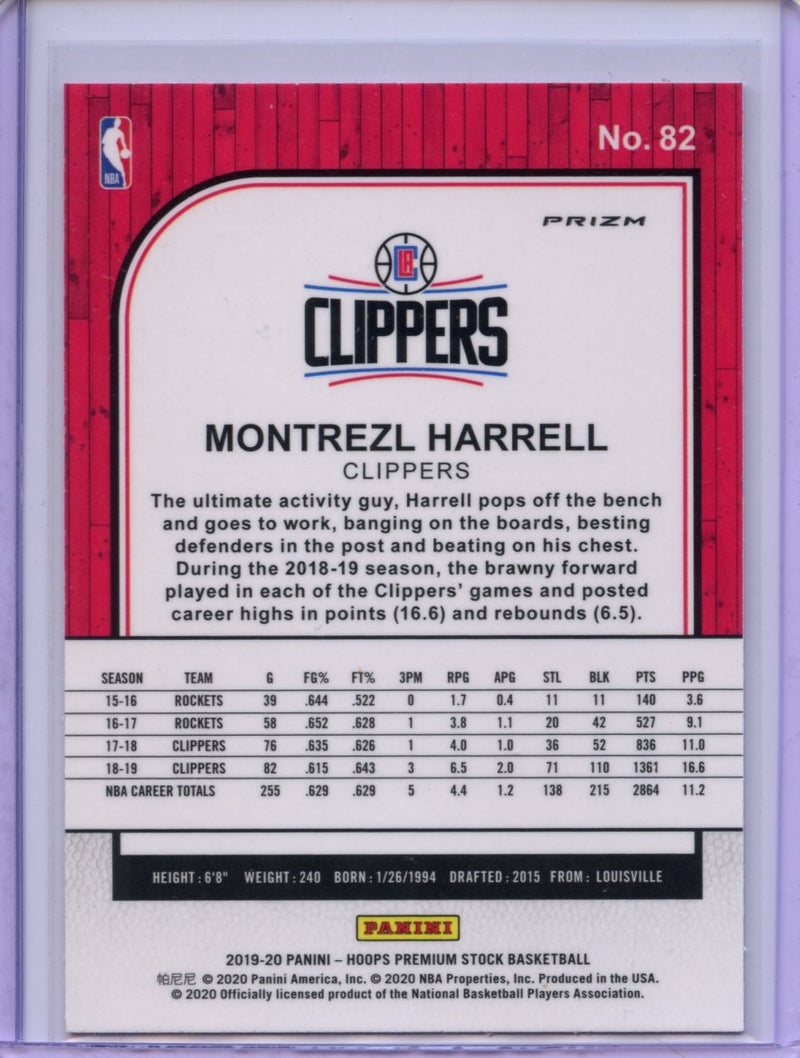 2019-20 Hoops Premium Montrezl Harrell Laser