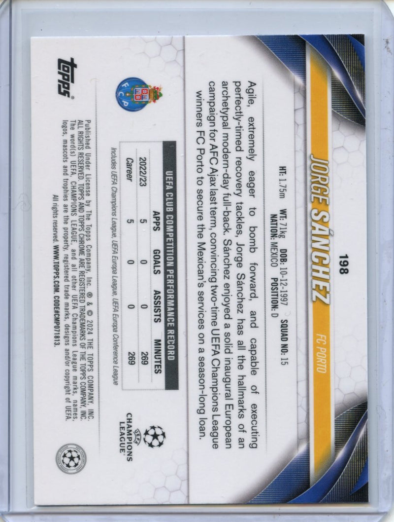 2023-24 Topps Chrome UEFA Jorge Sanchez