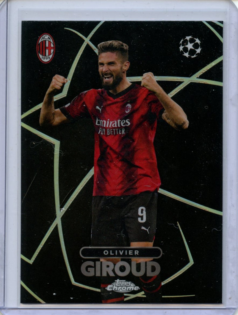 2023-24 Topps Chrome UEFA Olivier Giroud Shadow Etch