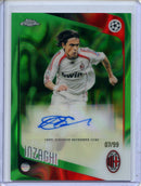 2025-26 Topps Chrome UEFA Club Comps Filippo Inzaghi Autographs Green Lava 7/99