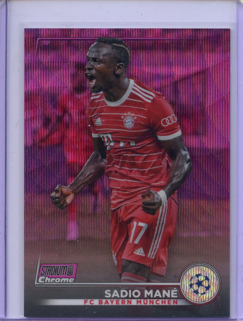 2022-23 Stadium Club Chrome UEFA CC Sadio Mane Pink Wave Refractor 139/150