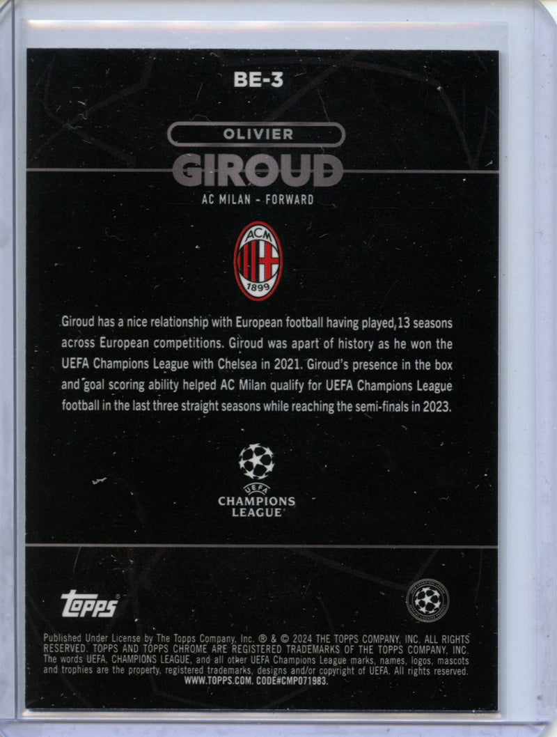 2023-24 Topps Chrome UEFA Olivier Giroud Shadow Etch