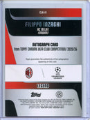 2025-26 Topps Chrome UEFA Club Comps Filippo Inzaghi Autographs Green Lava 7/99