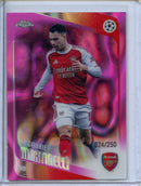 2025-26 Topps Chrome UEFA Club Comps Gabriel Martinelli Pink Lava 24/250