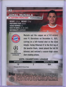 2022-23 Stadium Club Chrome UEFA CC Jamal Musiala Pink/Red Electric Charge Refractor