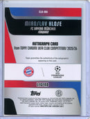2025-26 Topps Chrome UEFA Club Comps Miroslav Klose Autographs Blue 75/150