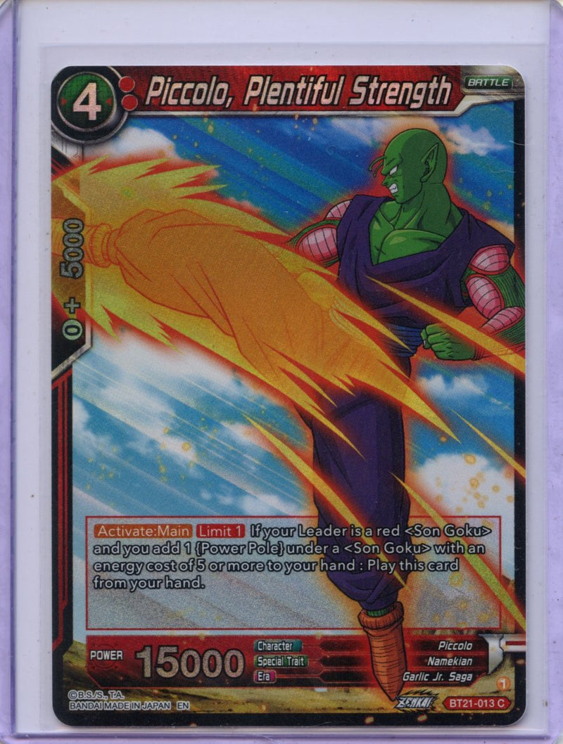 Piccolo, Plentiful Strength - Wild Resurgence BT21-013 C Foil