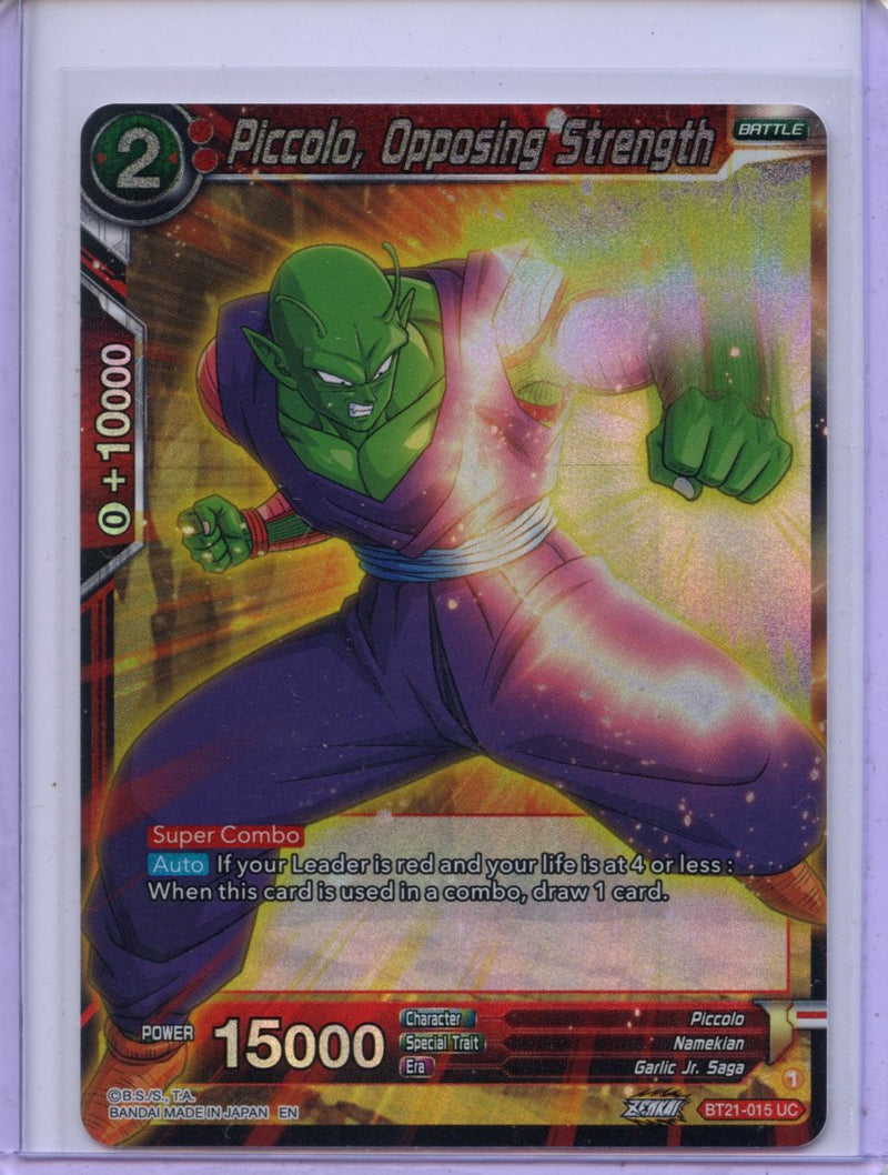 Piccolo, Opposing Strength - Wild Resurgence BT21-015 UC Foil