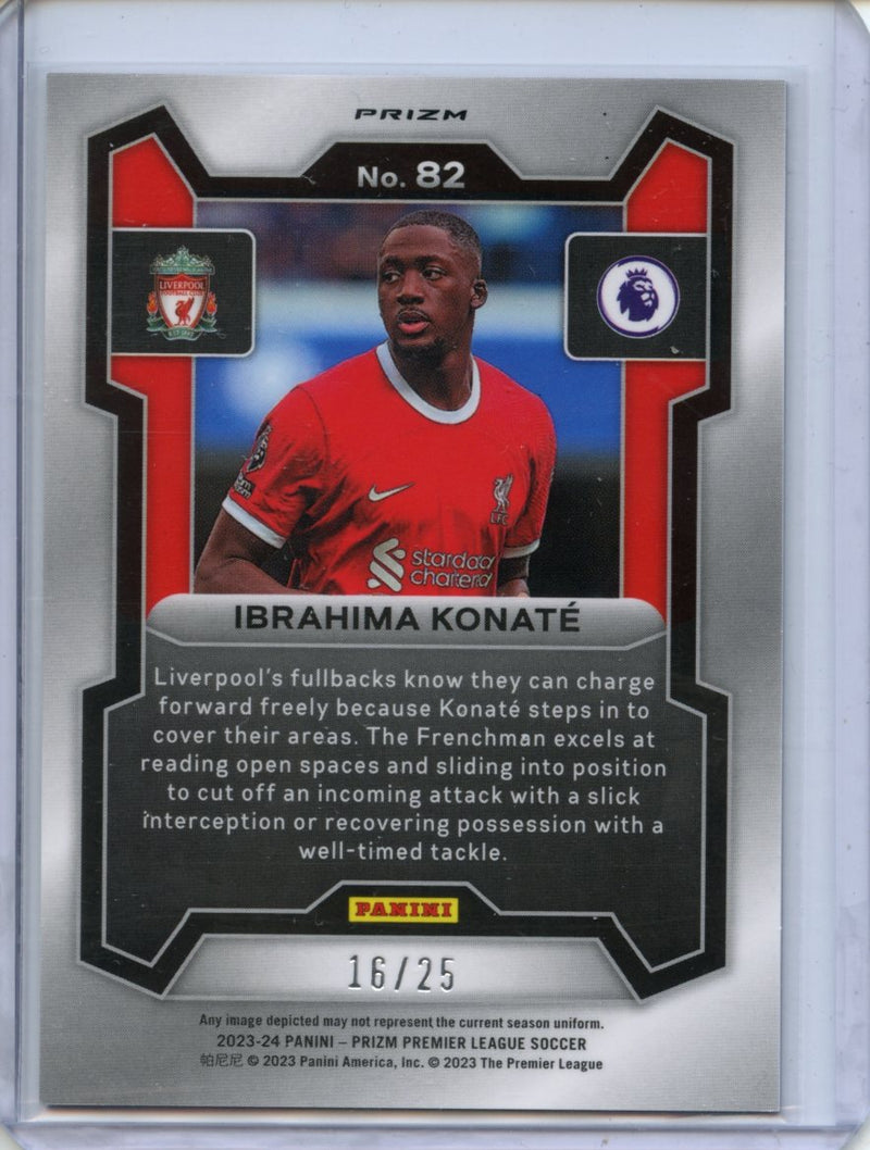 2023-24 Prizm Premier League Ibrahima Konate Purple Breakaway 16/25