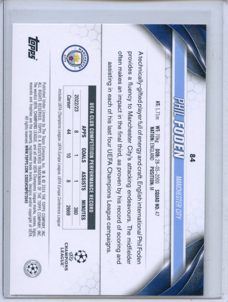2023-24 Topps UEFA CC Jade Edition Phil Foden