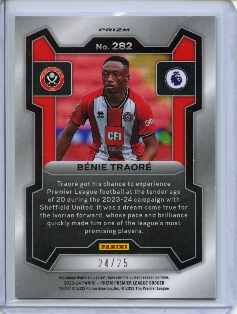 2023-24 Prizm Premier League Benie Traore Purple Breakaway 24/25