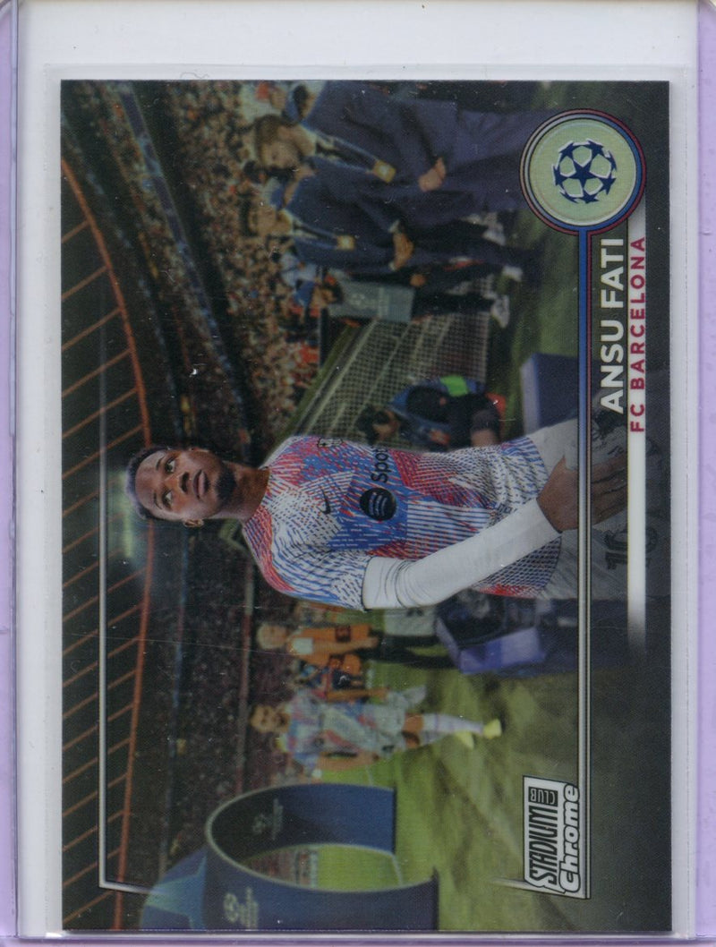 2022-23 Topps Stadium Club Chrome UEFA Club Competitions Ansu Fati Refractor