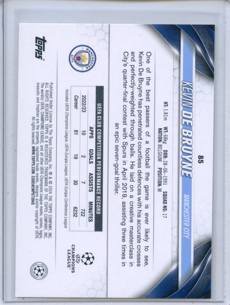 2023-24 Topps UEFA CC Jade Edition Kevin De Bruyne