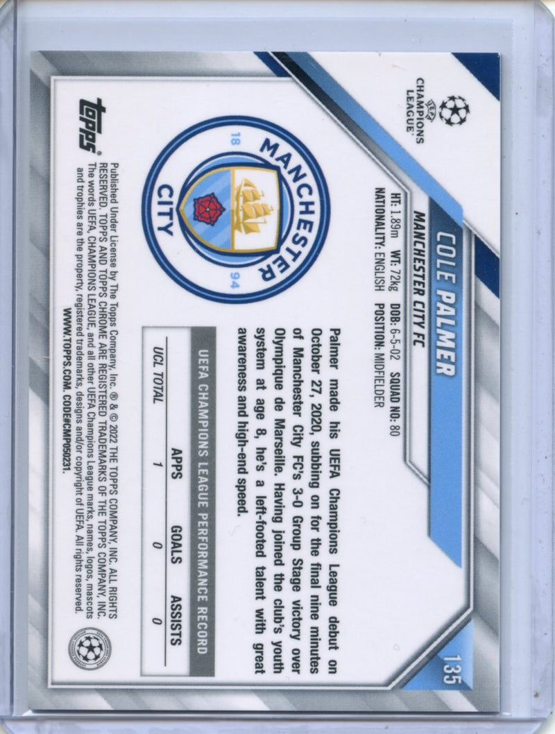 2021-22 Topps Chrome UEFA CL Cole Palmer