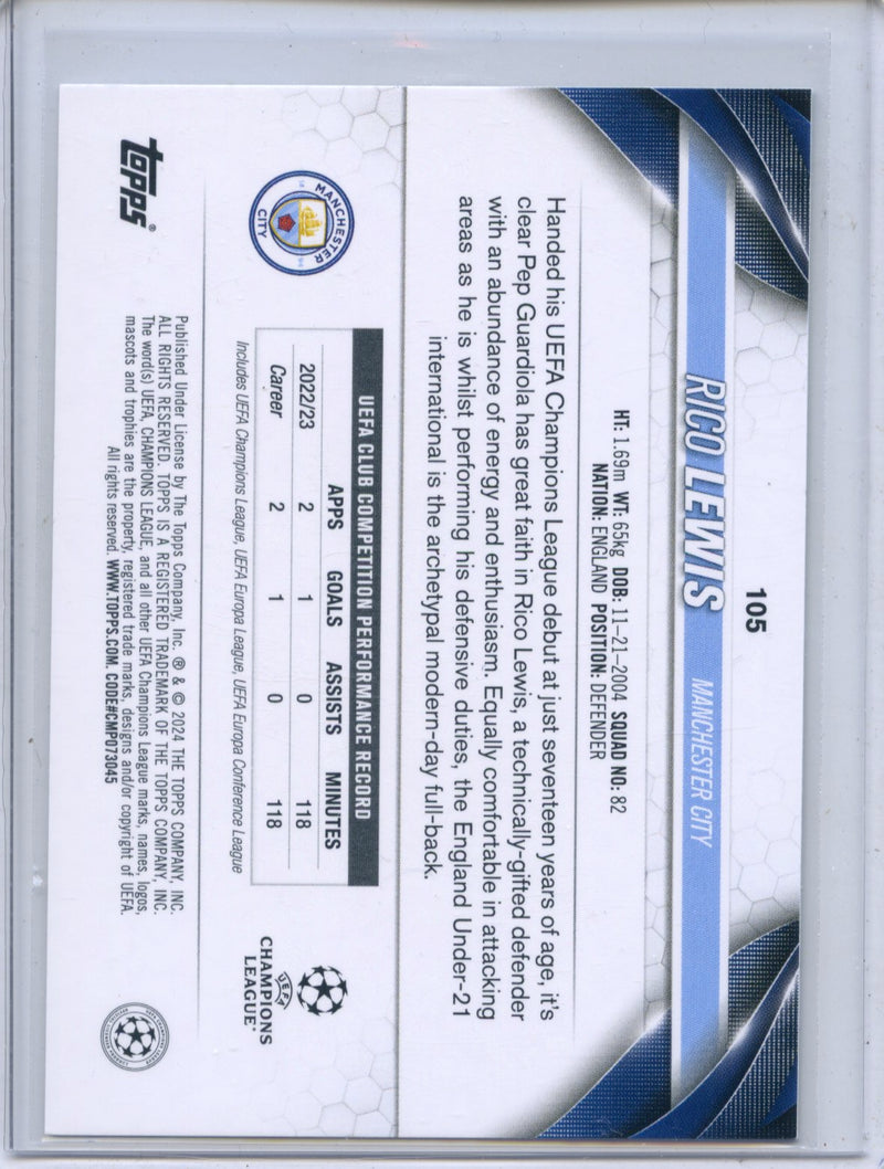 2023-24 Topps UEFA CC Jade Edition Rico Lewis