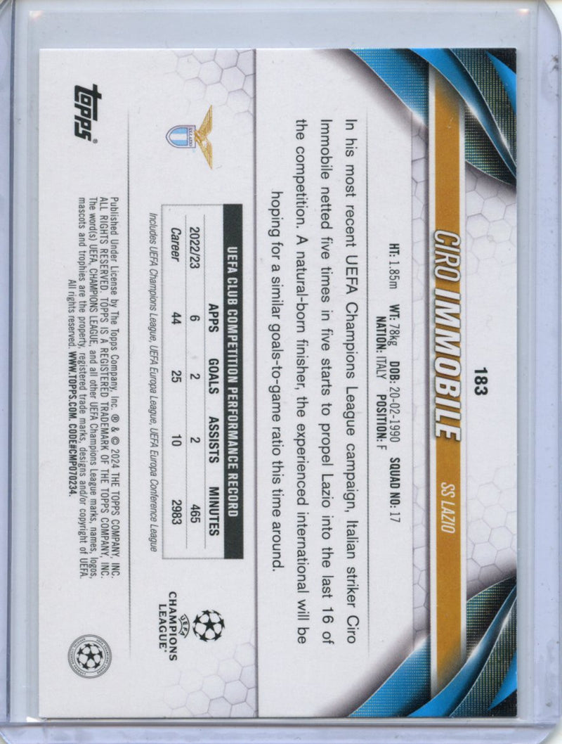 2023-24 Topps UEFA CC Ciro Immobile Inferno Foil