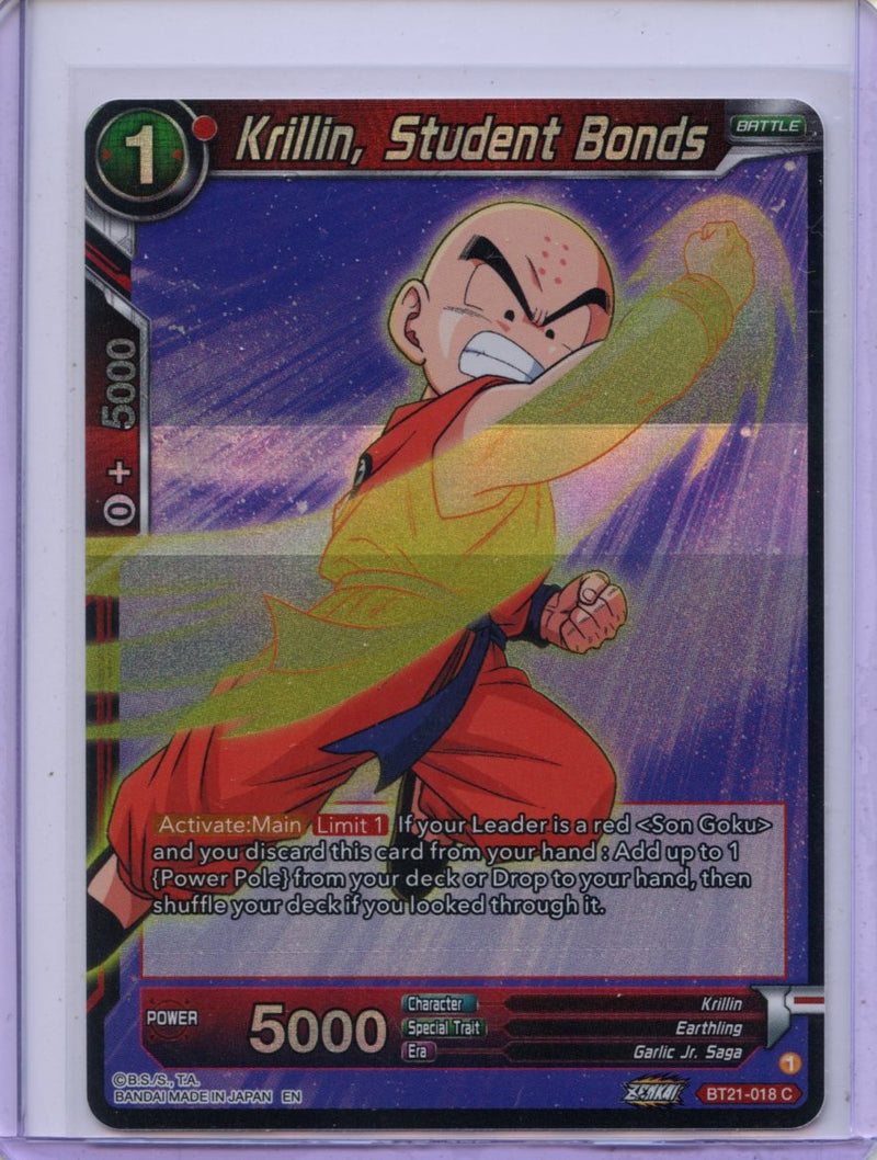 Krillin, Student Bonds - Wild Resurgence BT21-018 C Foil