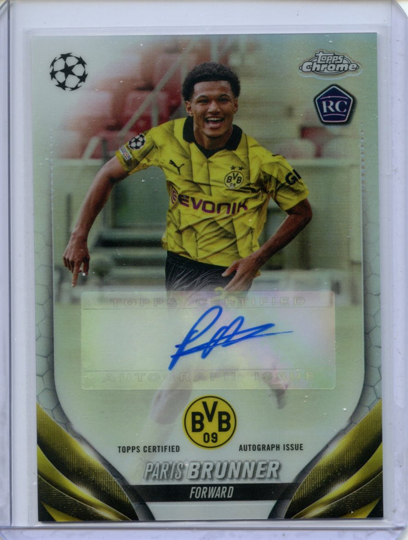 2023-24 Topps Chrome UEFA Paris Brunner Autograph