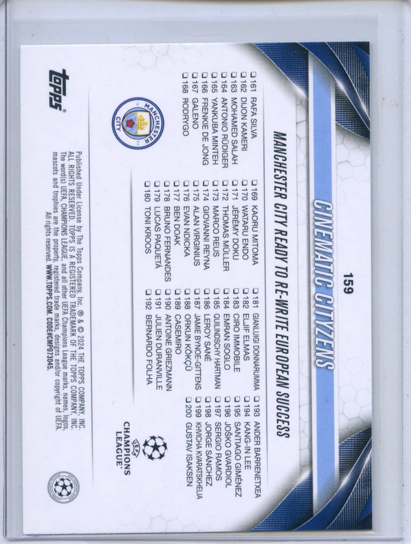 2023-24 Topps UEFA CC Jade Edition Cinematic Cityzens