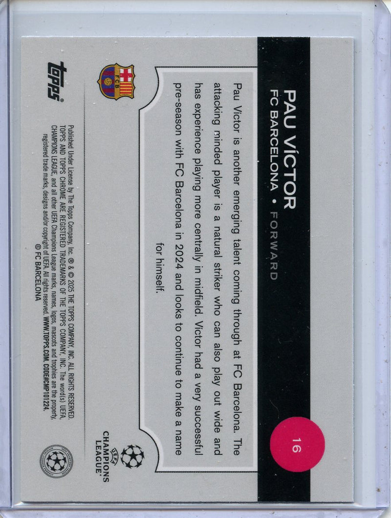 2024-25 Topps Chrome UEFA Club Comps Pau Víctor Wave