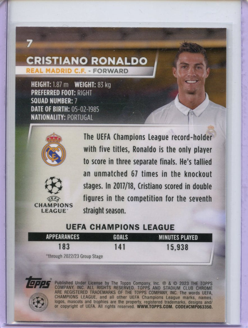2022-23 Stadium Club Chrome UEFA CC Cristiano Ronaldo