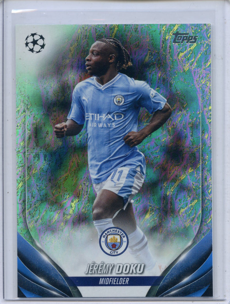 2023-24 Topps UEFA CC Jade Edition Jeremy Doku