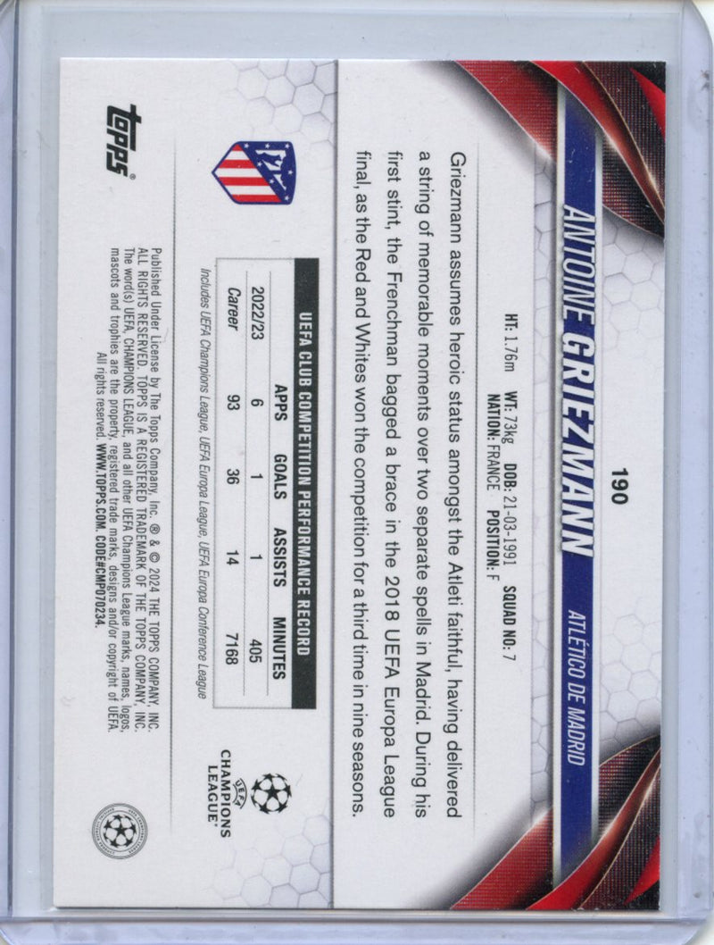 2023-24 Topps UEFA CC Antoine Griezmann Inferno Foil