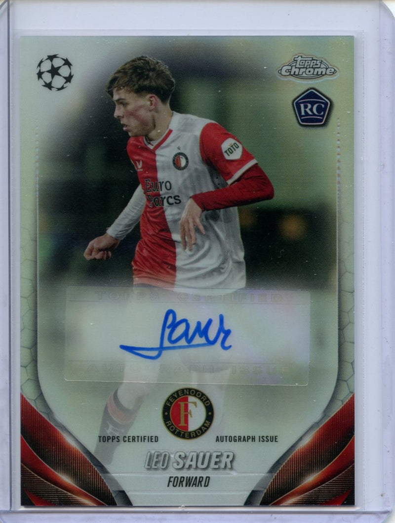 2023-24 Topps Chrome UEFA Leo Sauer Autograph